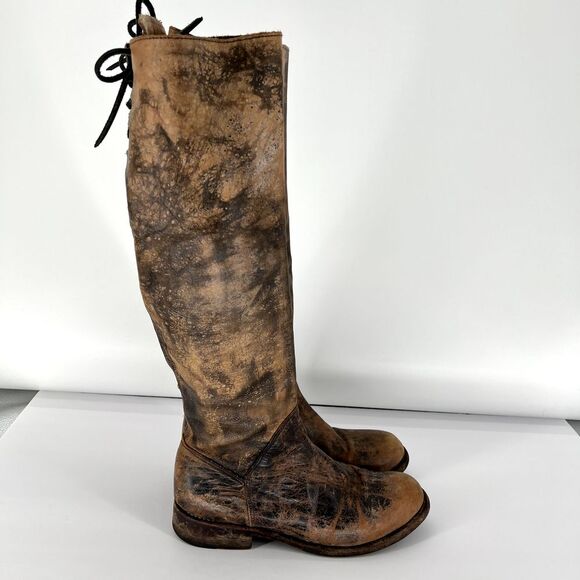 BED STU Manchester Cobbler Series Boots US 7 Leather Riding Tall Boot Distressed - Picture 5 of 14